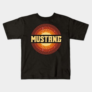 Vintage Proud Name Mustang Anime Gifts Circle Kids T-Shirt